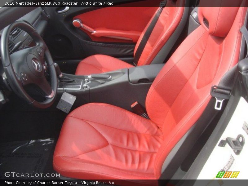 Arctic White / Red 2010 Mercedes-Benz SLK 300 Roadster