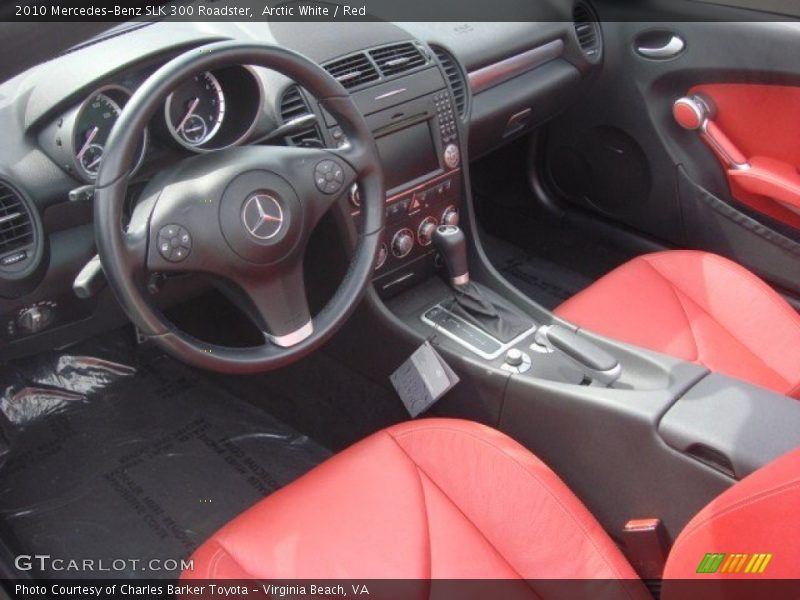 Arctic White / Red 2010 Mercedes-Benz SLK 300 Roadster