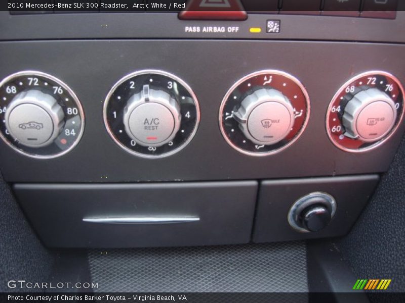Arctic White / Red 2010 Mercedes-Benz SLK 300 Roadster