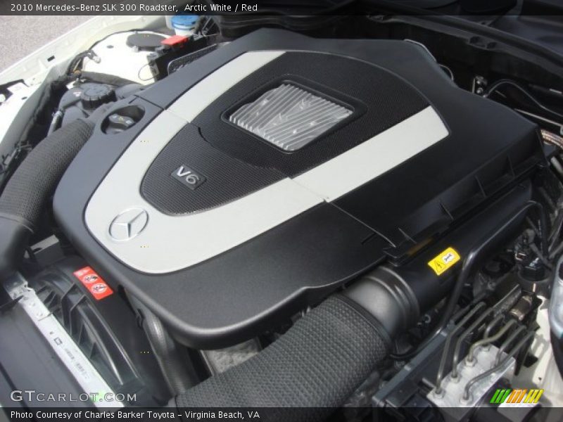 Arctic White / Red 2010 Mercedes-Benz SLK 300 Roadster