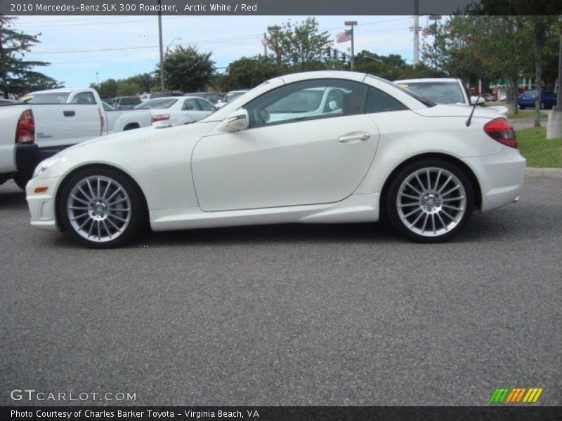 Arctic White / Red 2010 Mercedes-Benz SLK 300 Roadster