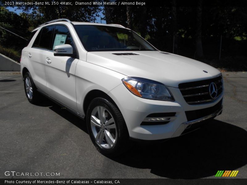 Diamond White Metallic / Almond Beige 2013 Mercedes-Benz ML 350 4Matic