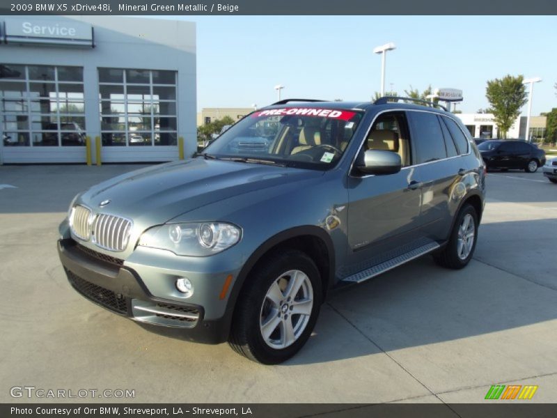 Mineral Green Metallic / Beige 2009 BMW X5 xDrive48i