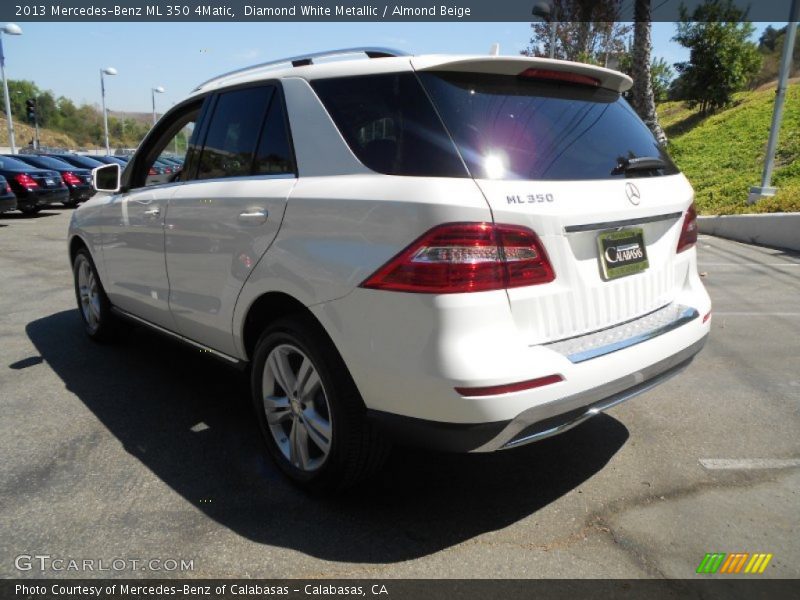 Diamond White Metallic / Almond Beige 2013 Mercedes-Benz ML 350 4Matic