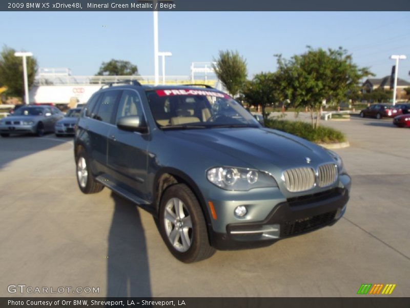 Mineral Green Metallic / Beige 2009 BMW X5 xDrive48i