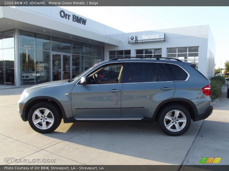 Mineral Green Metallic / Beige 2009 BMW X5 xDrive48i