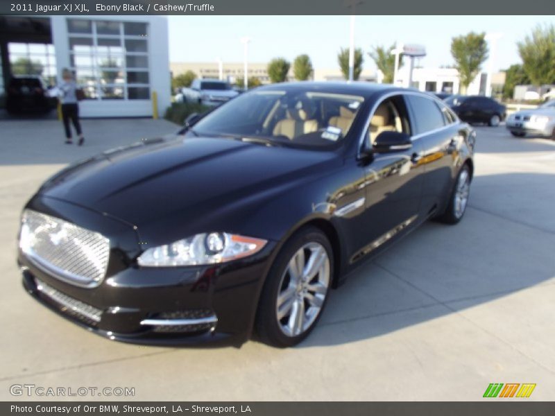Ebony Black / Cashew/Truffle 2011 Jaguar XJ XJL