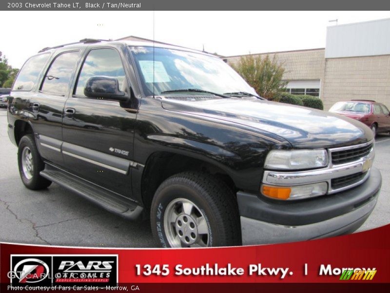 Black / Tan/Neutral 2003 Chevrolet Tahoe LT
