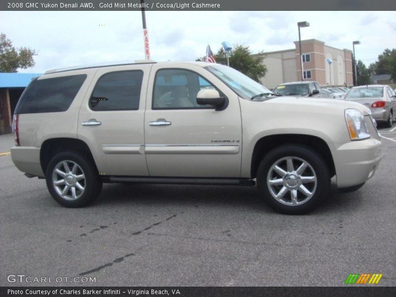 Gold Mist Metallic / Cocoa/Light Cashmere 2008 GMC Yukon Denali AWD