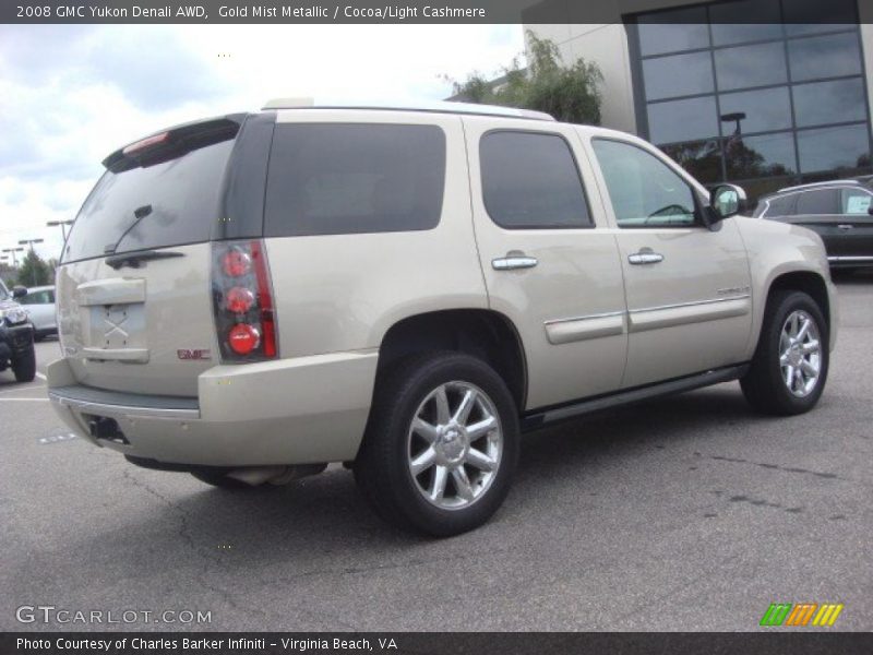 Gold Mist Metallic / Cocoa/Light Cashmere 2008 GMC Yukon Denali AWD
