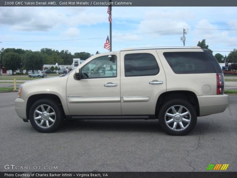 Gold Mist Metallic / Cocoa/Light Cashmere 2008 GMC Yukon Denali AWD
