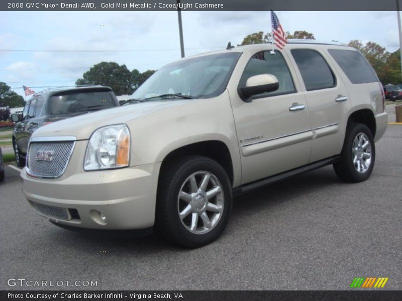 Gold Mist Metallic / Cocoa/Light Cashmere 2008 GMC Yukon Denali AWD