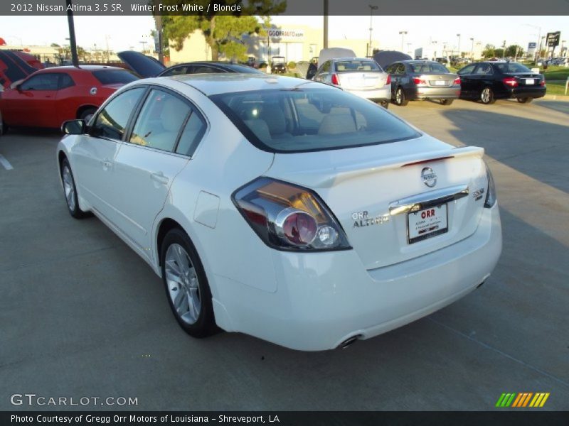 Winter Frost White / Blonde 2012 Nissan Altima 3.5 SR