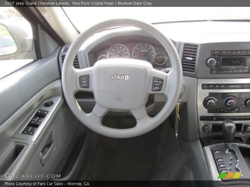 Red Rock Crystal Pearl / Medium Slate Gray 2007 Jeep Grand Cherokee Laredo