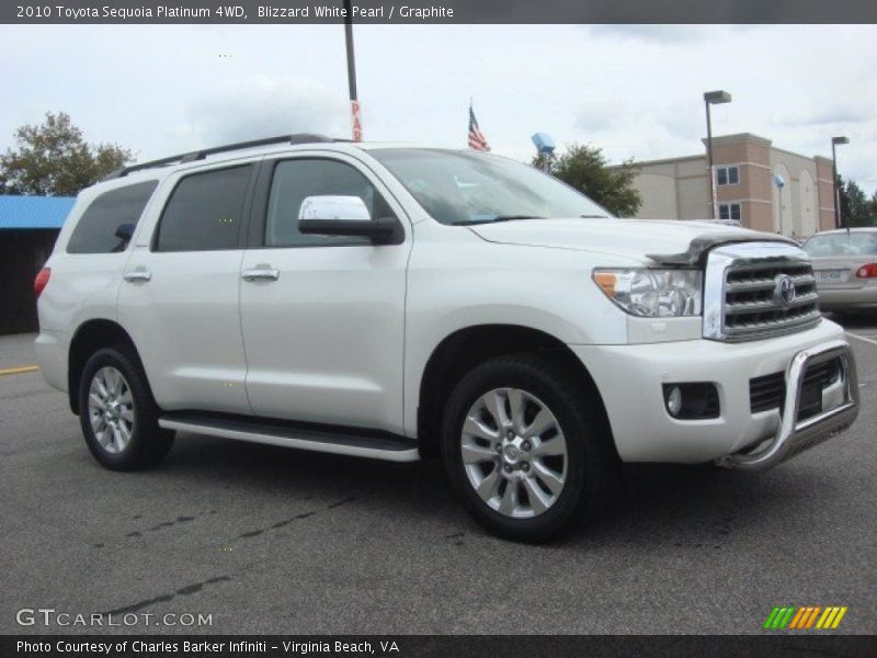 Blizzard White Pearl / Graphite 2010 Toyota Sequoia Platinum 4WD