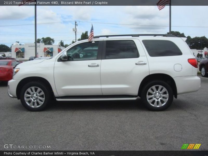 Blizzard White Pearl / Graphite 2010 Toyota Sequoia Platinum 4WD
