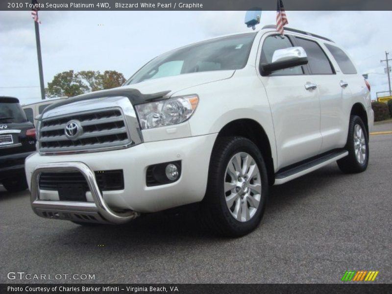 Blizzard White Pearl / Graphite 2010 Toyota Sequoia Platinum 4WD