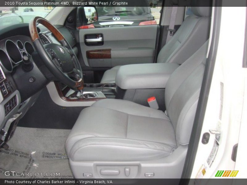 Blizzard White Pearl / Graphite 2010 Toyota Sequoia Platinum 4WD