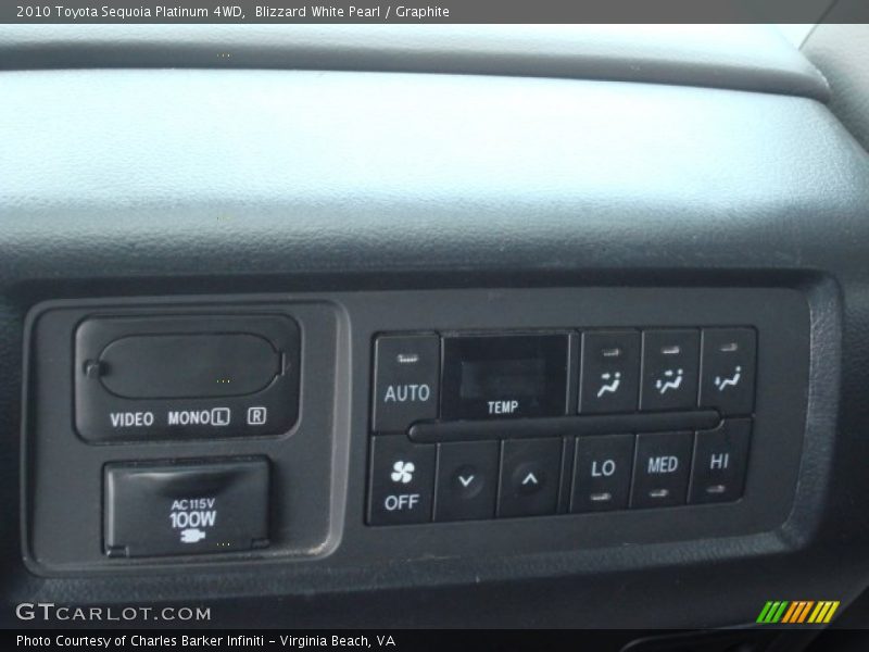Blizzard White Pearl / Graphite 2010 Toyota Sequoia Platinum 4WD