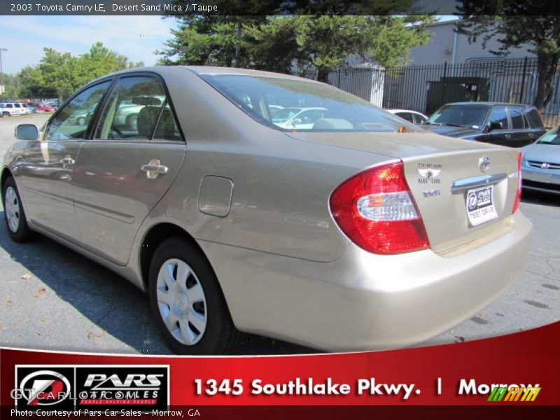 Desert Sand Mica / Taupe 2003 Toyota Camry LE