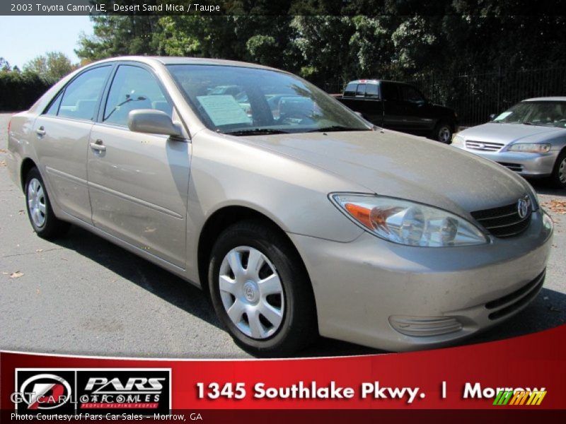 Desert Sand Mica / Taupe 2003 Toyota Camry LE