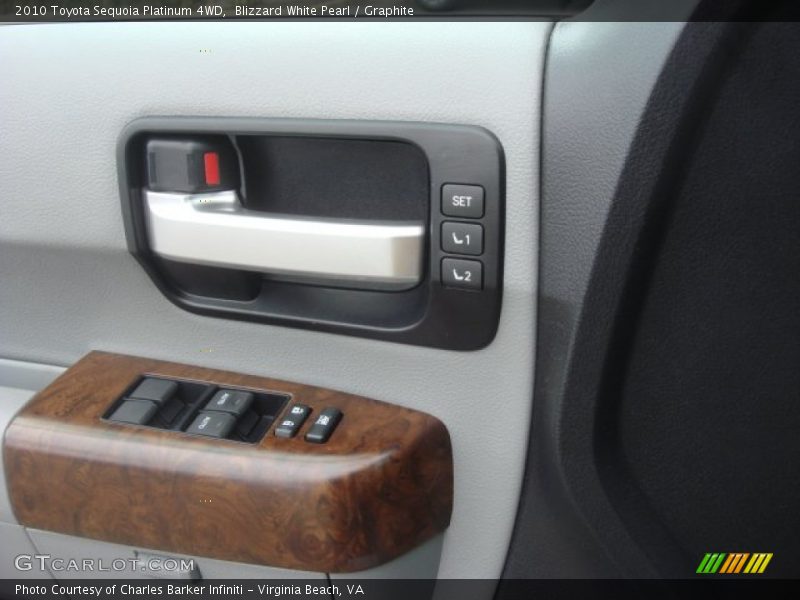 Blizzard White Pearl / Graphite 2010 Toyota Sequoia Platinum 4WD