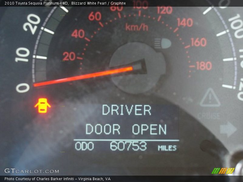 Blizzard White Pearl / Graphite 2010 Toyota Sequoia Platinum 4WD