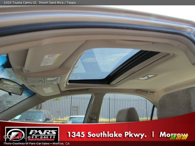 Desert Sand Mica / Taupe 2003 Toyota Camry LE