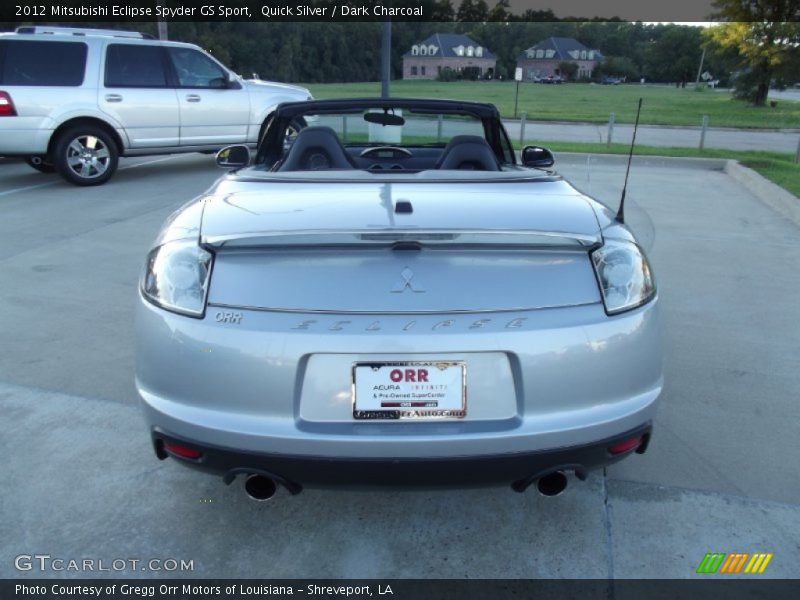 Quick Silver / Dark Charcoal 2012 Mitsubishi Eclipse Spyder GS Sport