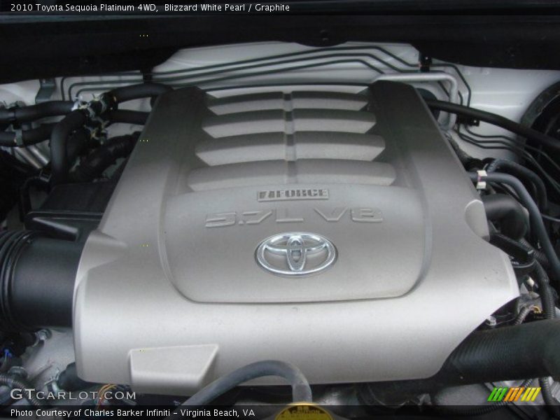 Blizzard White Pearl / Graphite 2010 Toyota Sequoia Platinum 4WD