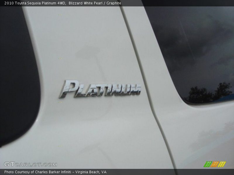Blizzard White Pearl / Graphite 2010 Toyota Sequoia Platinum 4WD