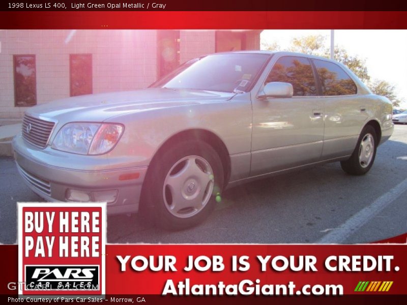 Light Green Opal Metallic / Gray 1998 Lexus LS 400
