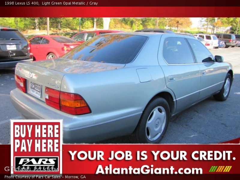 Light Green Opal Metallic / Gray 1998 Lexus LS 400