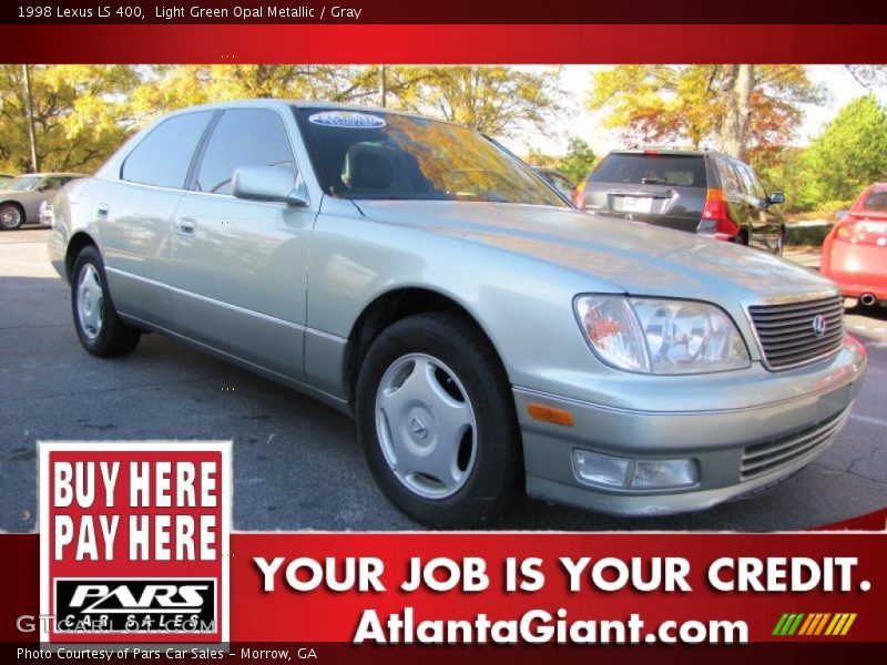 Light Green Opal Metallic / Gray 1998 Lexus LS 400