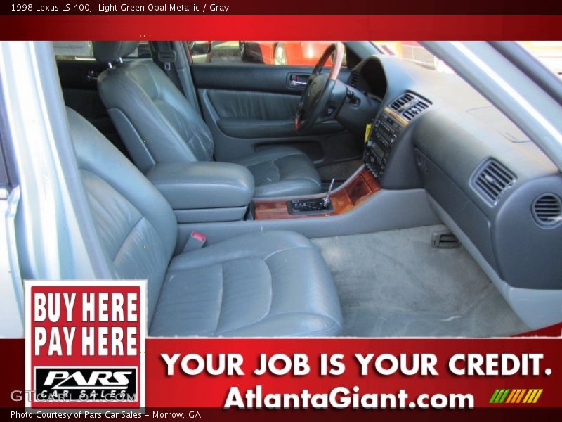 Light Green Opal Metallic / Gray 1998 Lexus LS 400