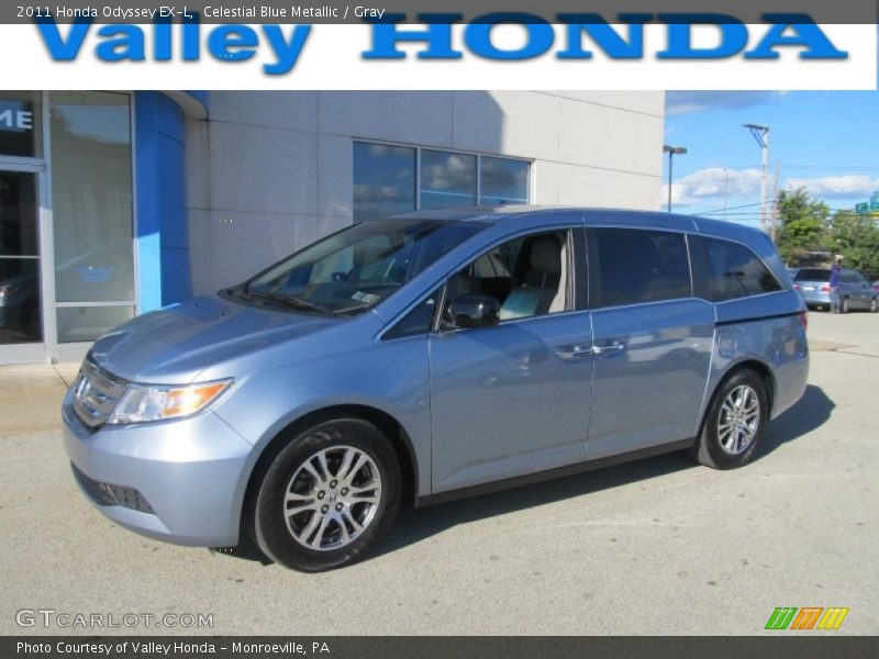 Celestial Blue Metallic / Gray 2011 Honda Odyssey EX-L