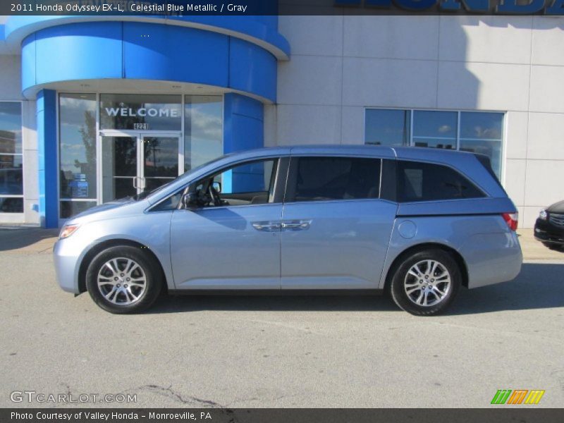 Celestial Blue Metallic / Gray 2011 Honda Odyssey EX-L