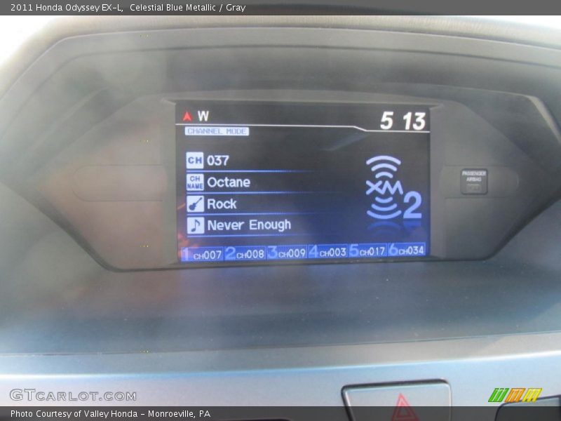 Celestial Blue Metallic / Gray 2011 Honda Odyssey EX-L