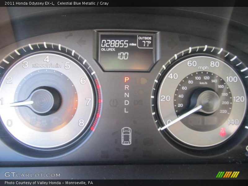 Celestial Blue Metallic / Gray 2011 Honda Odyssey EX-L