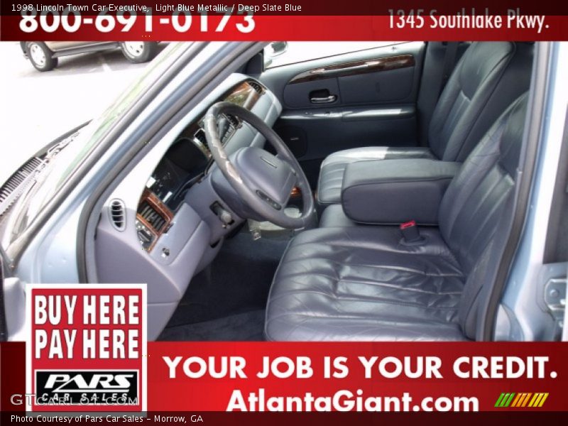 Light Blue Metallic / Deep Slate Blue 1998 Lincoln Town Car Executive