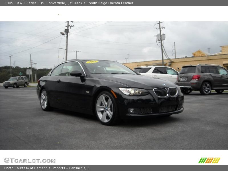Jet Black / Cream Beige Dakota Leather 2009 BMW 3 Series 335i Convertible