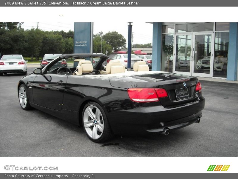 Jet Black / Cream Beige Dakota Leather 2009 BMW 3 Series 335i Convertible
