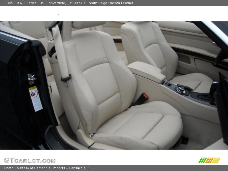 Jet Black / Cream Beige Dakota Leather 2009 BMW 3 Series 335i Convertible