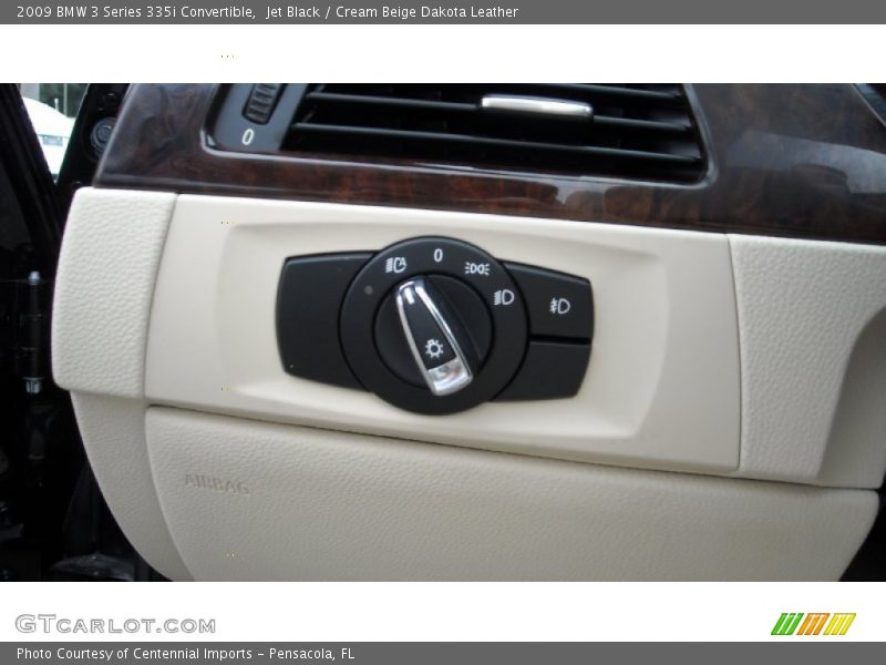 Jet Black / Cream Beige Dakota Leather 2009 BMW 3 Series 335i Convertible
