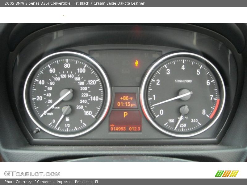 Jet Black / Cream Beige Dakota Leather 2009 BMW 3 Series 335i Convertible