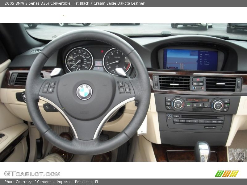 Jet Black / Cream Beige Dakota Leather 2009 BMW 3 Series 335i Convertible