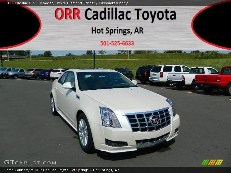 White Diamond Tricoat / Cashmere/Ebony 2013 Cadillac CTS 3.0 Sedan