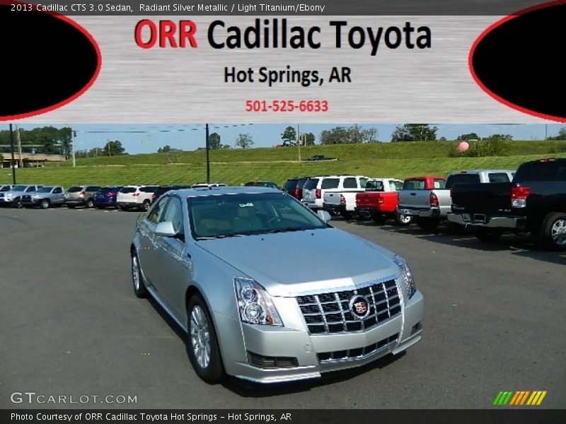 Radiant Silver Metallic / Light Titanium/Ebony 2013 Cadillac CTS 3.0 Sedan