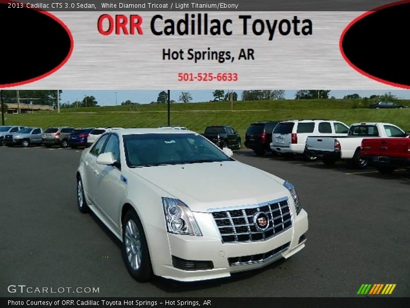 White Diamond Tricoat / Light Titanium/Ebony 2013 Cadillac CTS 3.0 Sedan