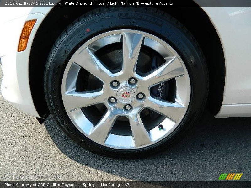 White Diamond Tricoat / Light Platinum/Brownstone Accents 2013 Cadillac ATS 2.5L Luxury